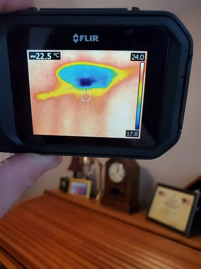 Thermal imaging inspection for water damage in La Palma
